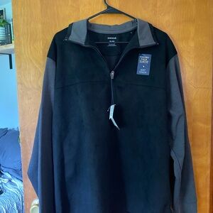 Haggar Black and Gray Quarter-Zip Pullover